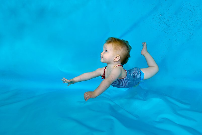 Baby-, Peuter- en Kleuter Portretfotografie Onderwater